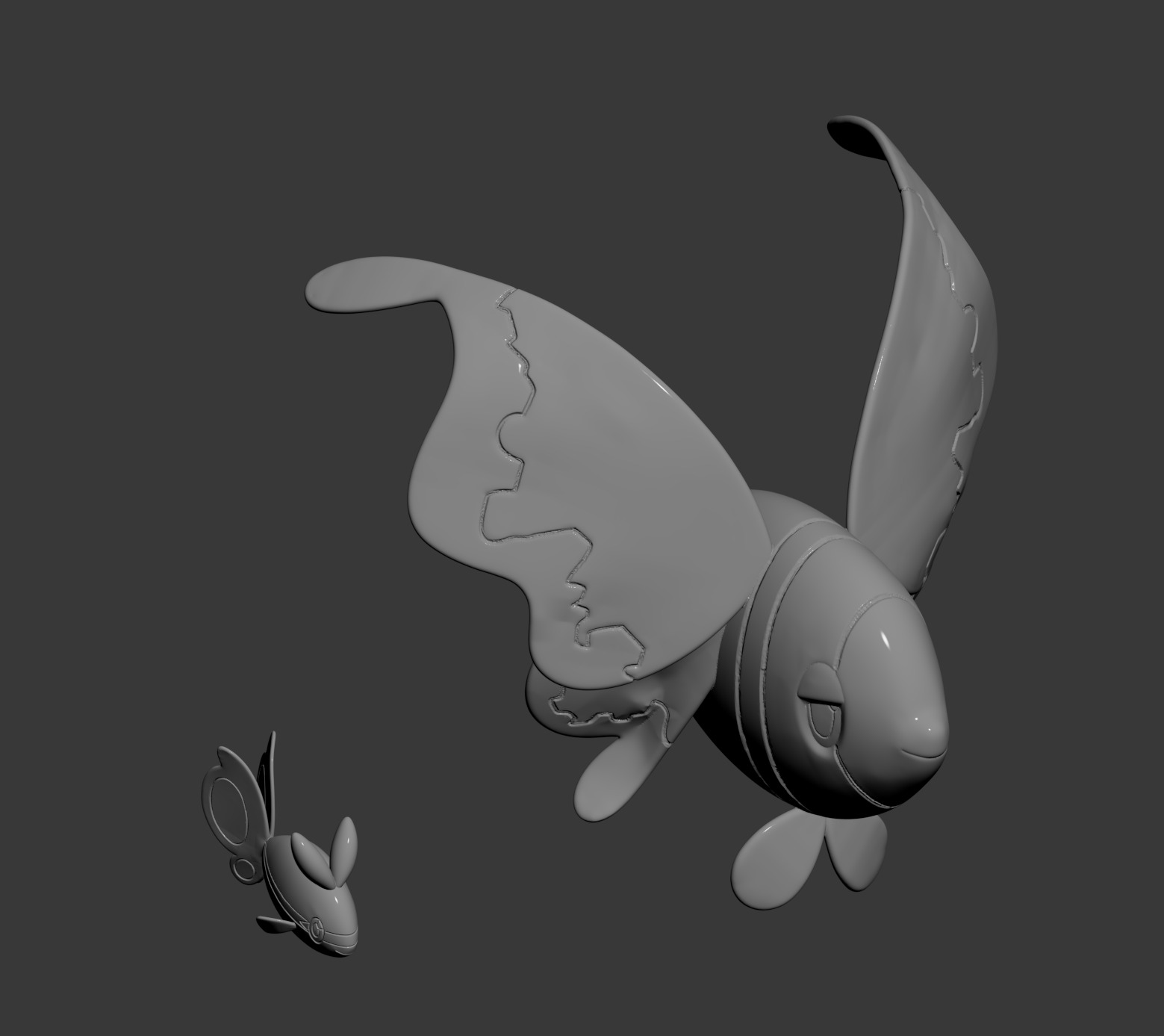 Pokemon 456-457-Finneon Lumineon 3D print model_2