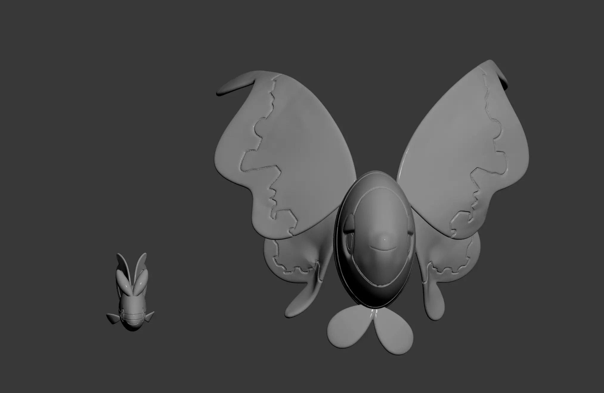 Pokemon 456-457-Finneon Lumineon 3D print model_0