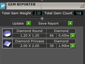 Cross round and princess baquette diamond 3D print model_10