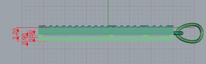 Cross round and princess baquette diamond 3D print model_6