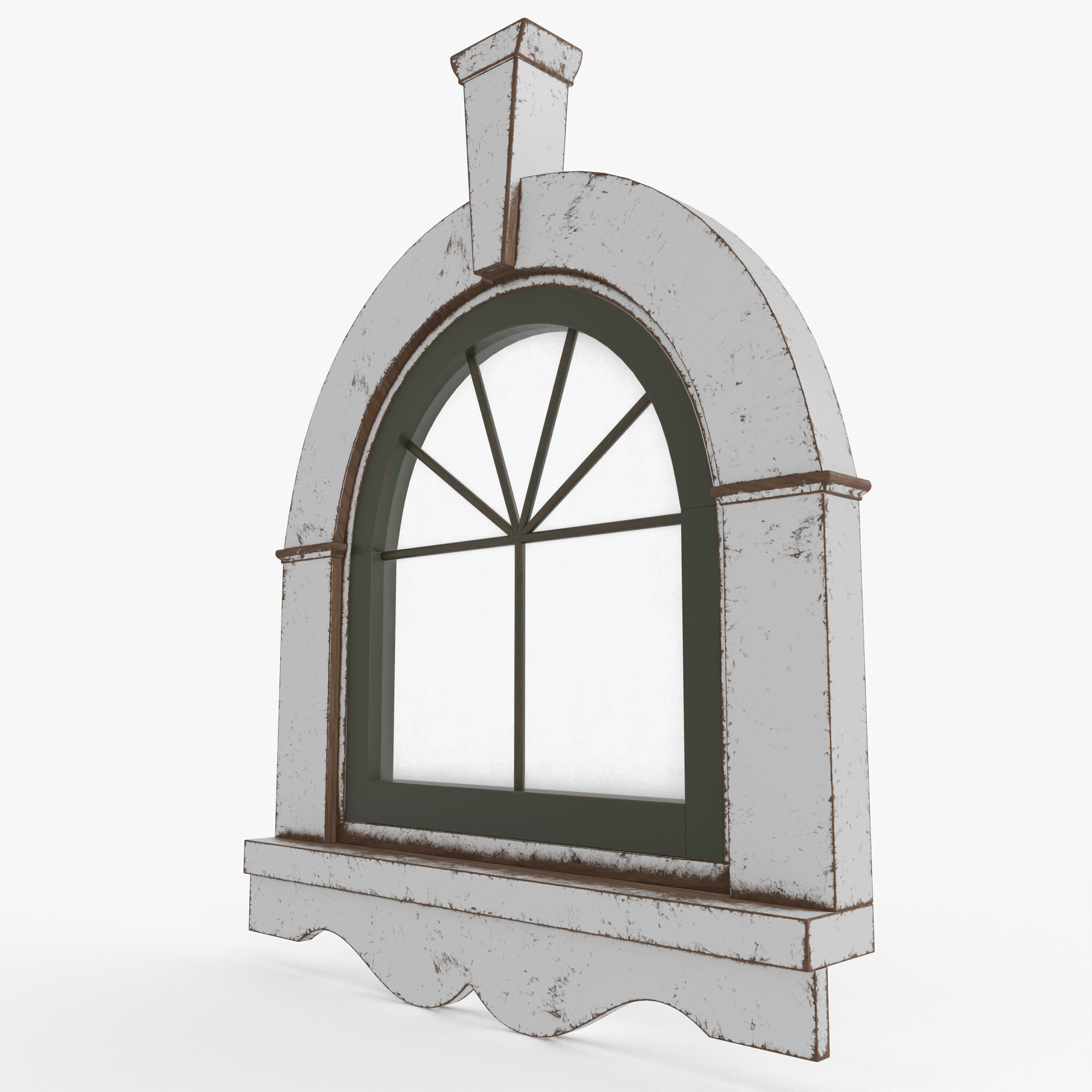Old Window 3D model_2