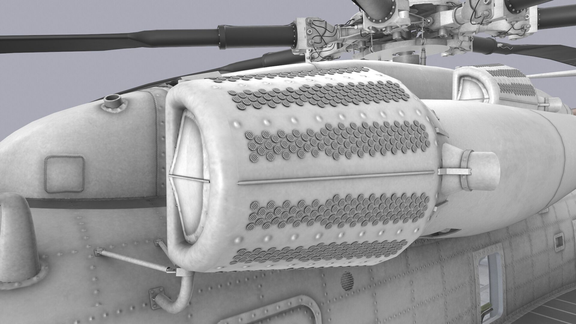 CH-53E Super Stallion Blank Basic Animation Low-poly 3D model_17