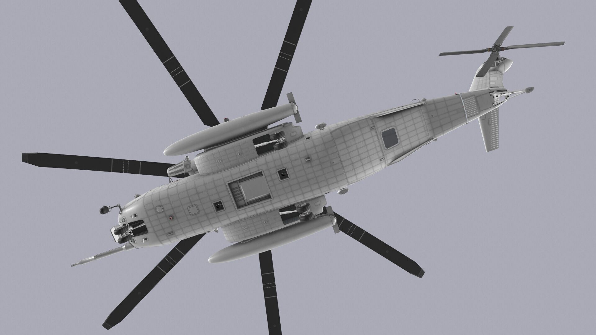 CH-53E Super Stallion Blank Basic Animation Low-poly 3D model_6
