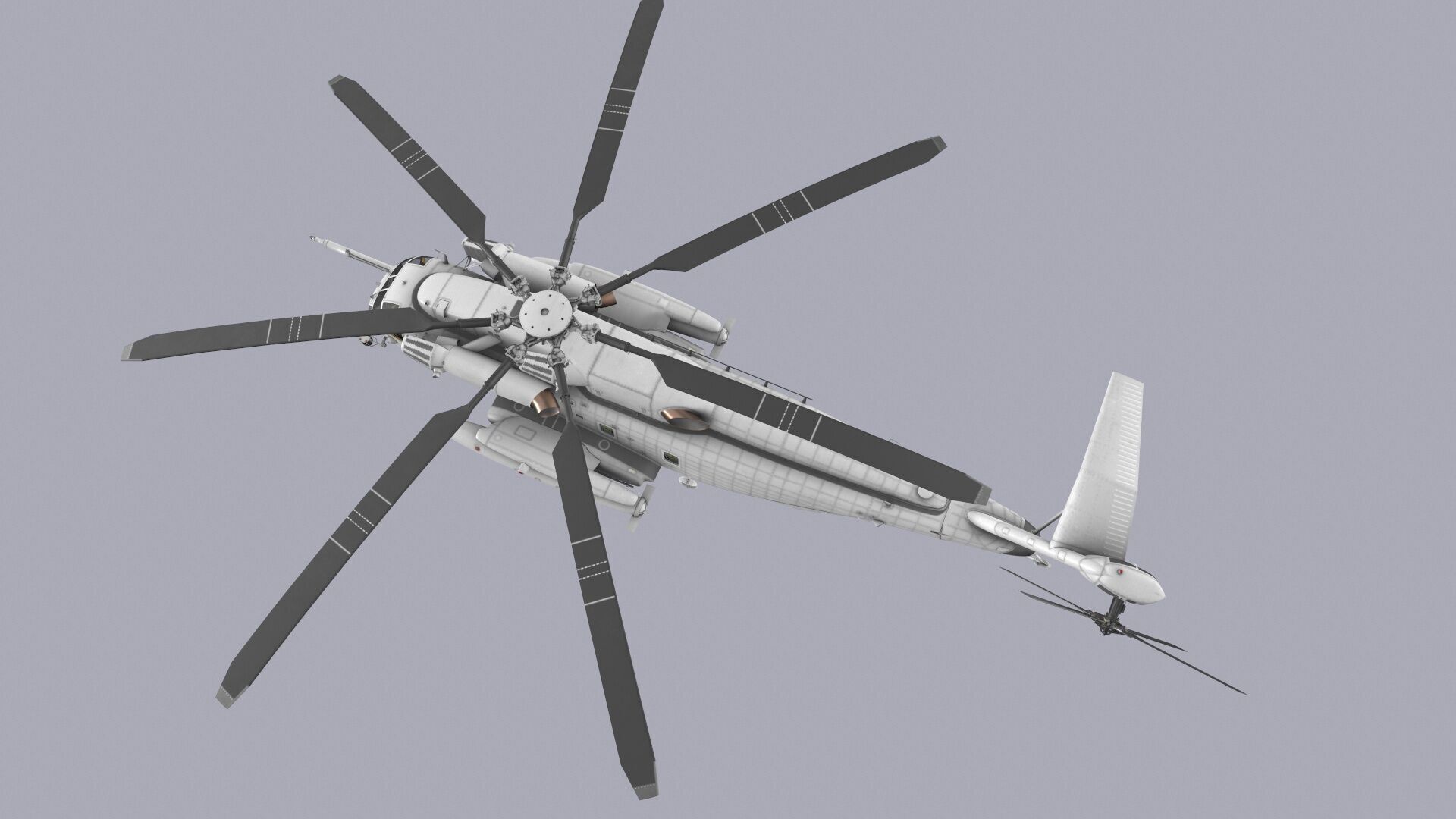 CH-53E Super Stallion Blank Basic Animation Low-poly 3D model_5