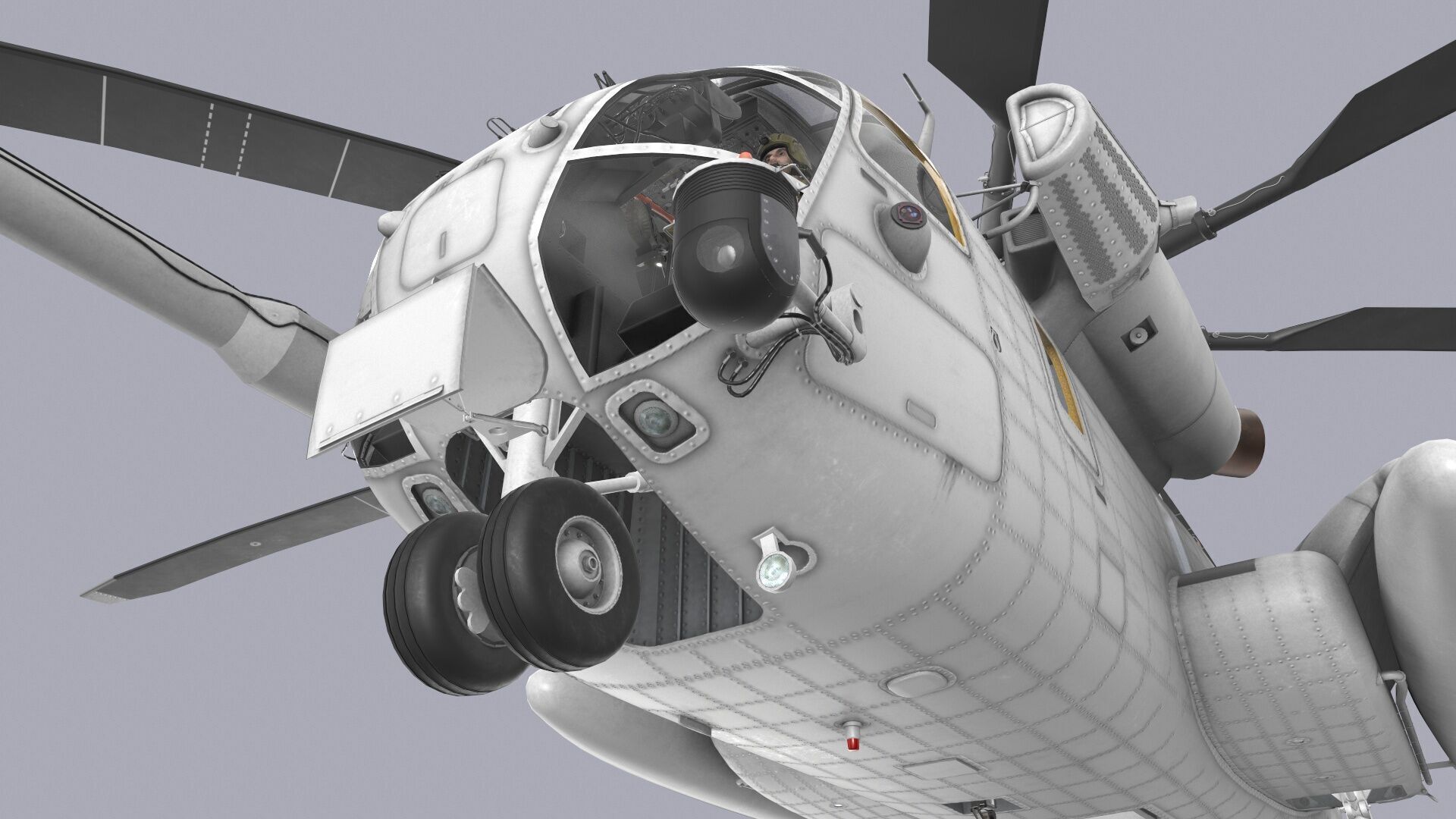 CH-53E Super Stallion Blank Basic Animation Low-poly 3D model_16