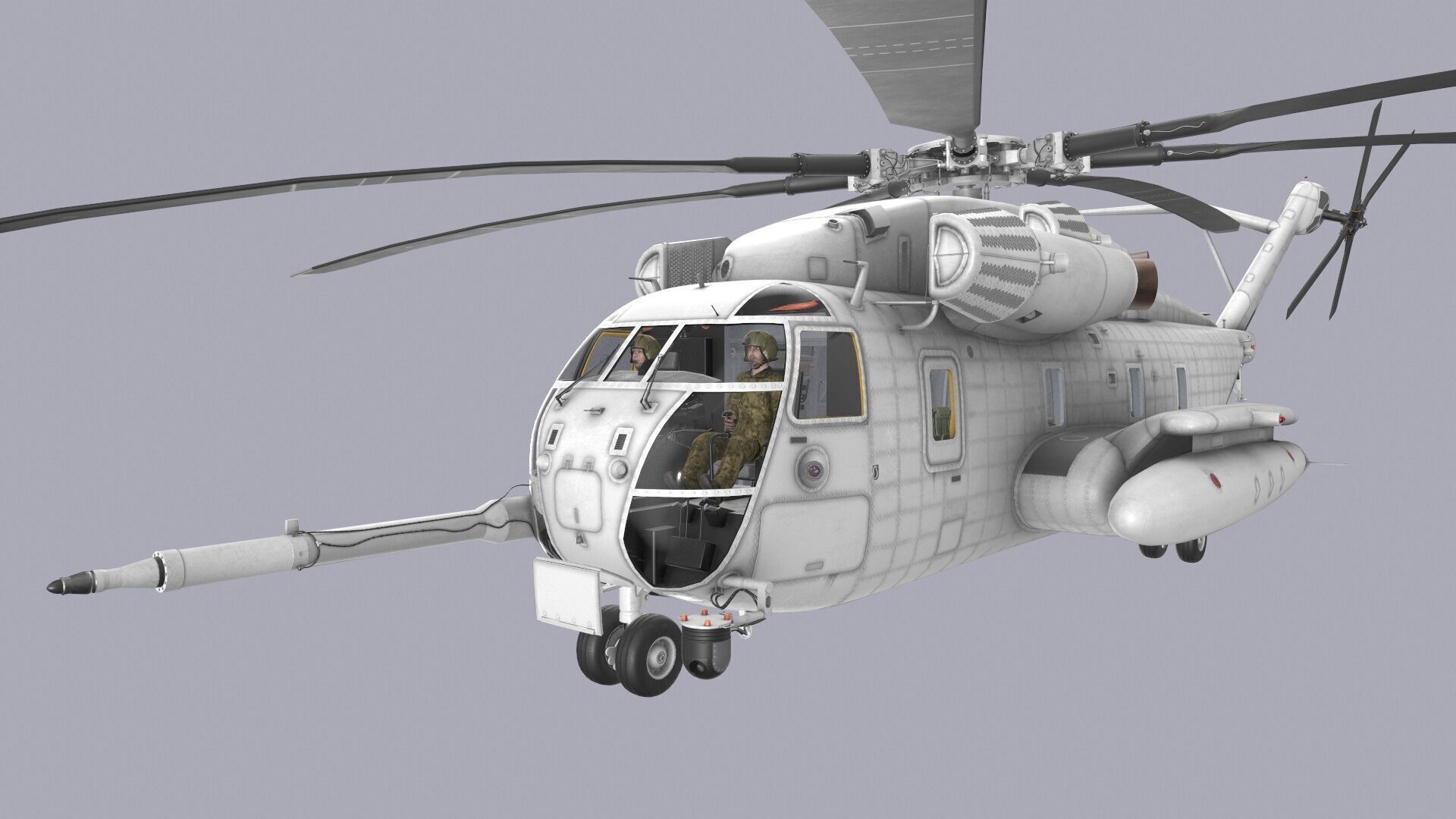 CH-53E Super Stallion Blank Basic Animation Low-poly 3D model_3