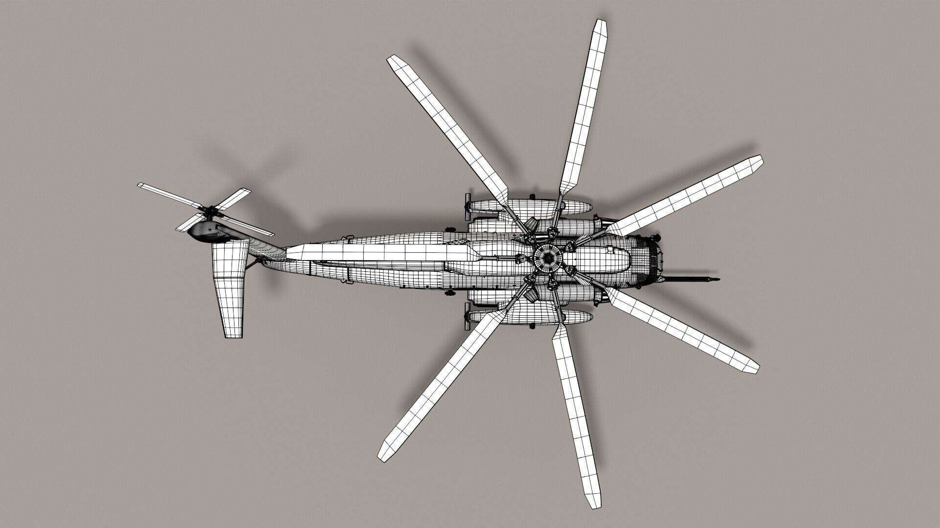 CH-53E Super Stallion Blank Basic Animation Low-poly 3D model_33