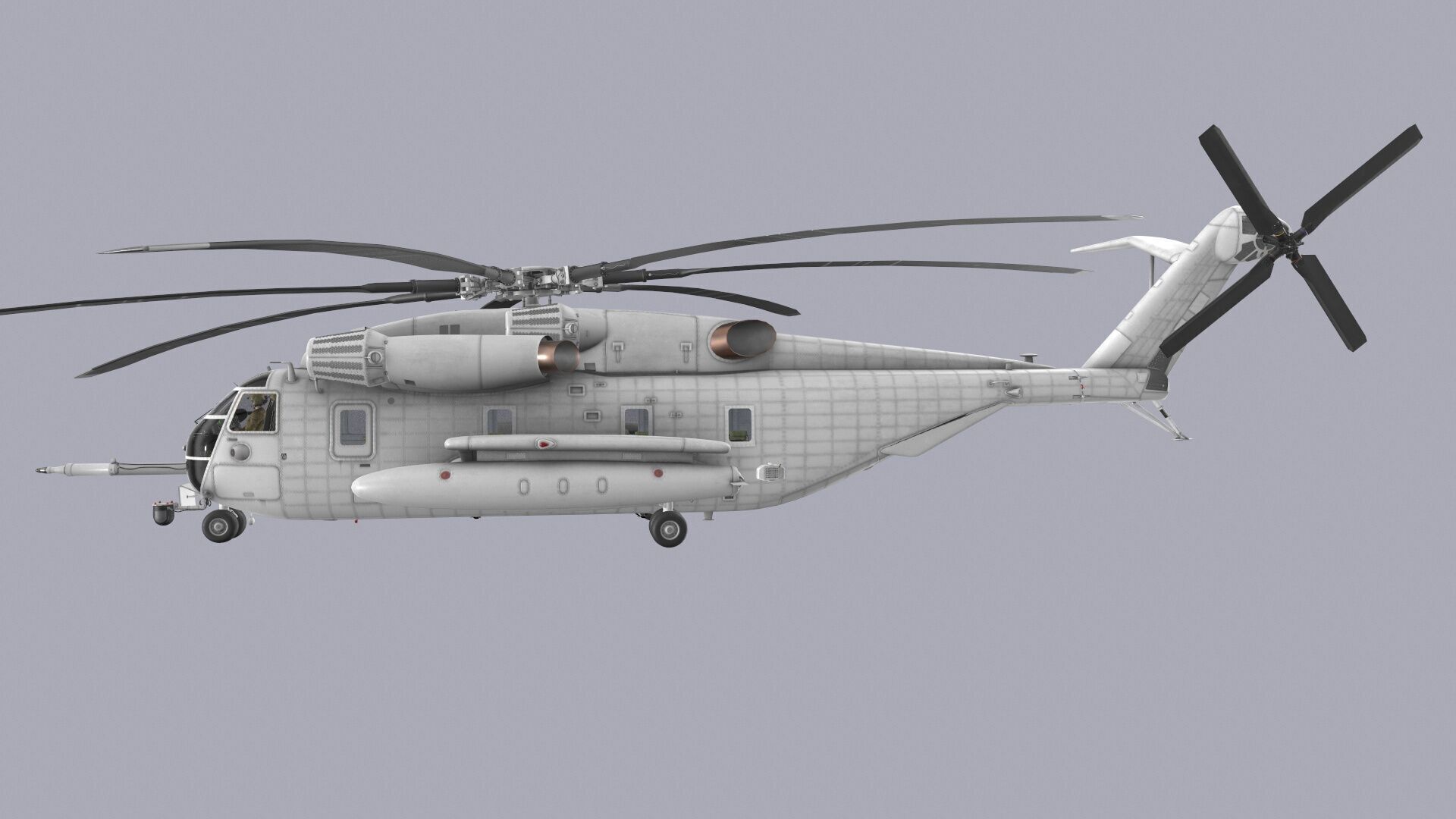 CH-53E Super Stallion Blank Basic Animation Low-poly 3D model_4