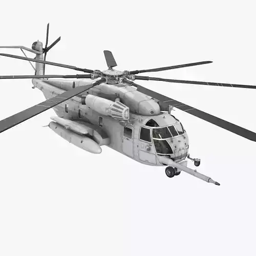 CH-53E Super Stallion Blank Basic Animation Low-poly 3D model