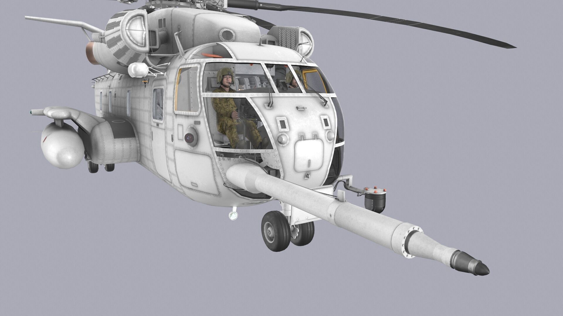 CH-53E Super Stallion Blank Basic Animation Low-poly 3D model_8