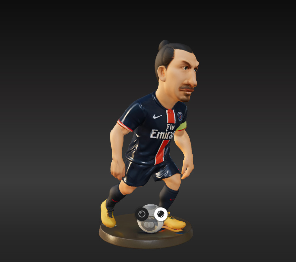 Zlatan Ibrahimovic Mini Fut Series 3D print model_1