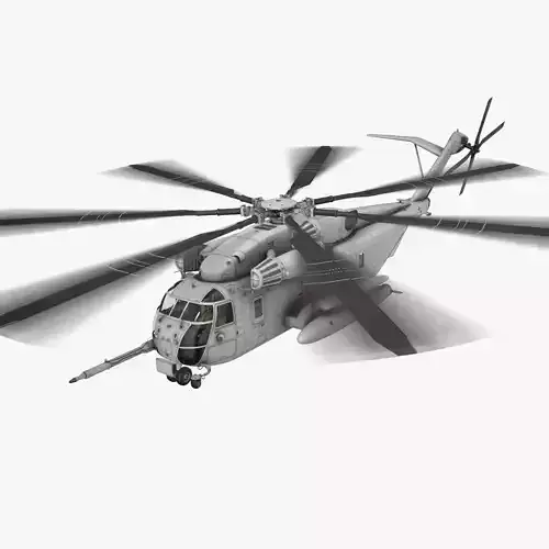 CH-53E Super Stallion Blank Complex Animation Low-poly 3D model