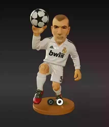 Zinedine Zidane Mini Fut Series 3D print model Zinedine Zidane Mini Fut Series 3D print model