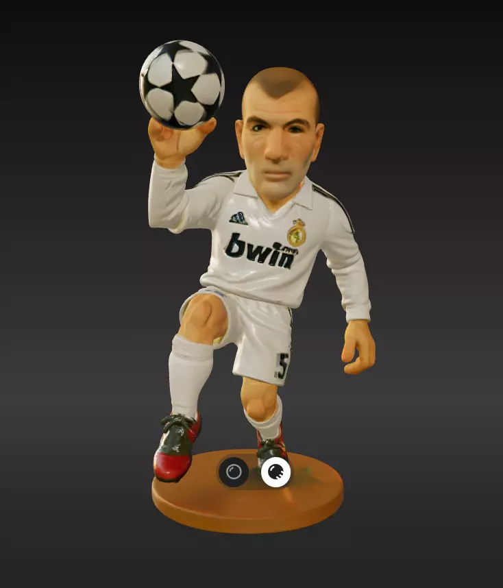 Zinedine Zidane Mini Fut Series 3D print model_0