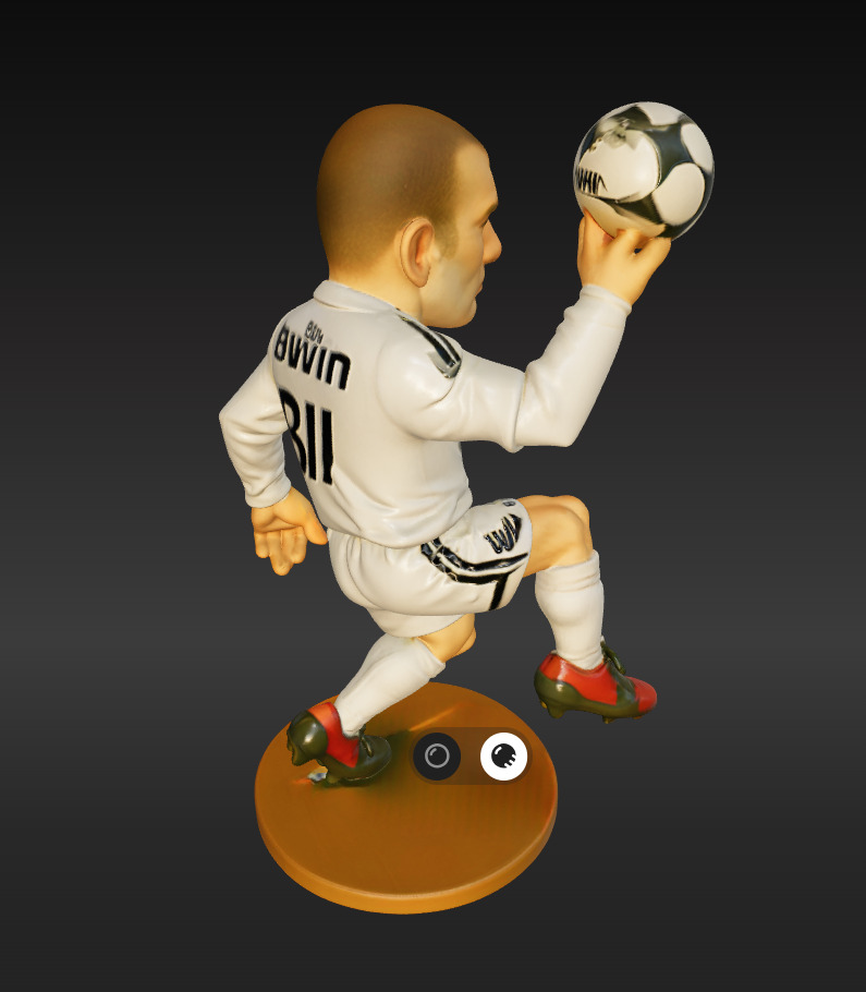 Zinedine Zidane Mini Fut Series 3D print model_3