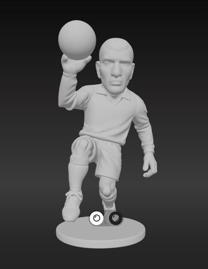 Zinedine Zidane Mini Fut Series 3D print model_4