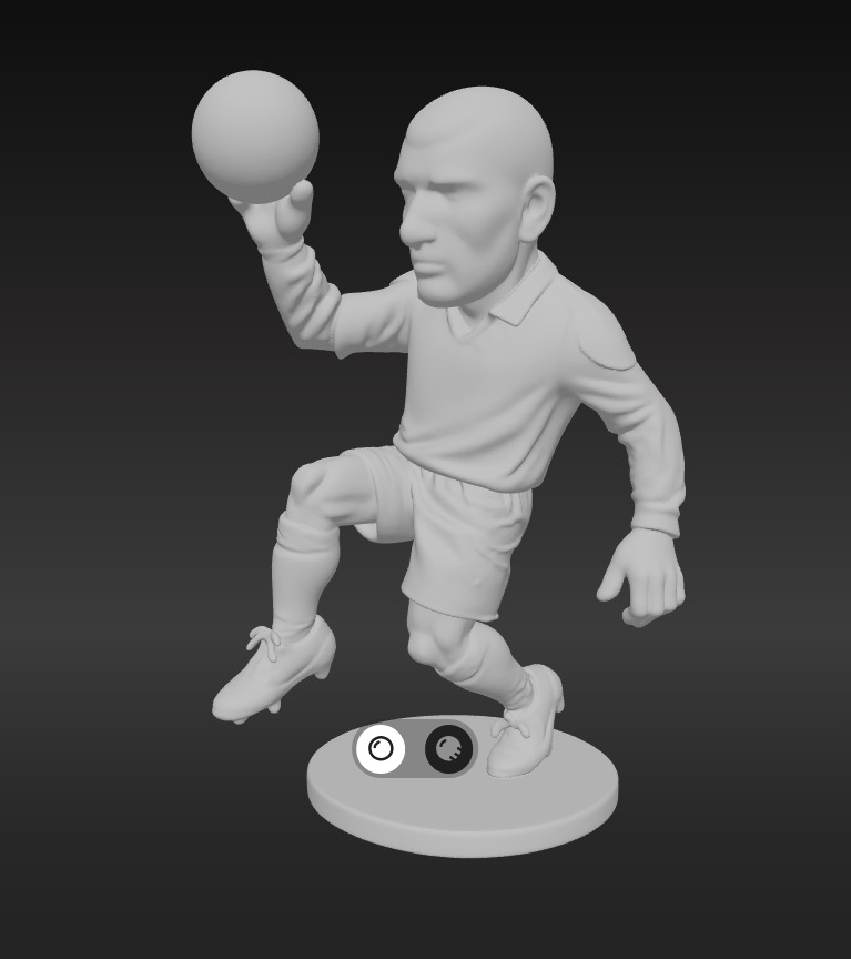 Zinedine Zidane Mini Fut Series 3D print model_5