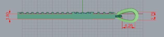 Cross round and princess baquette diamond 3D print model_5