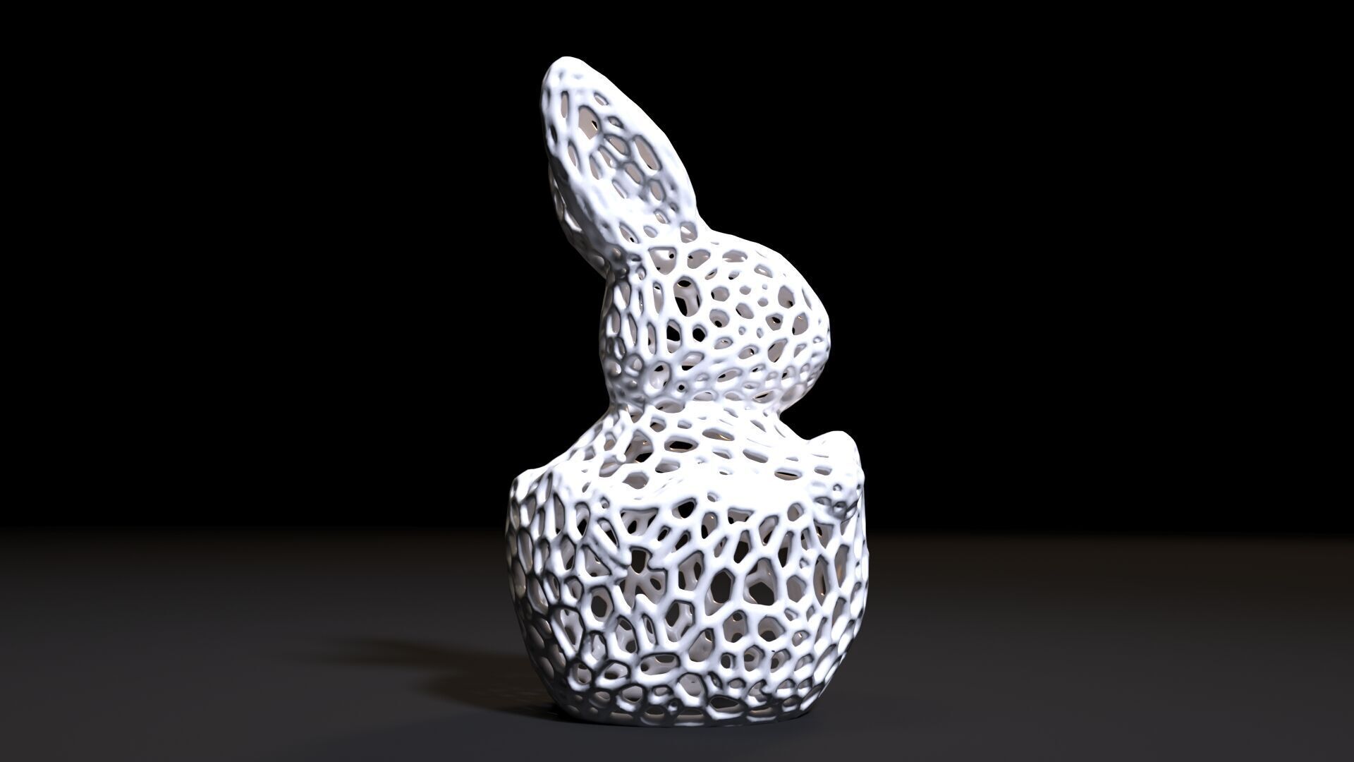Rabbit voronoi 3D print model_5