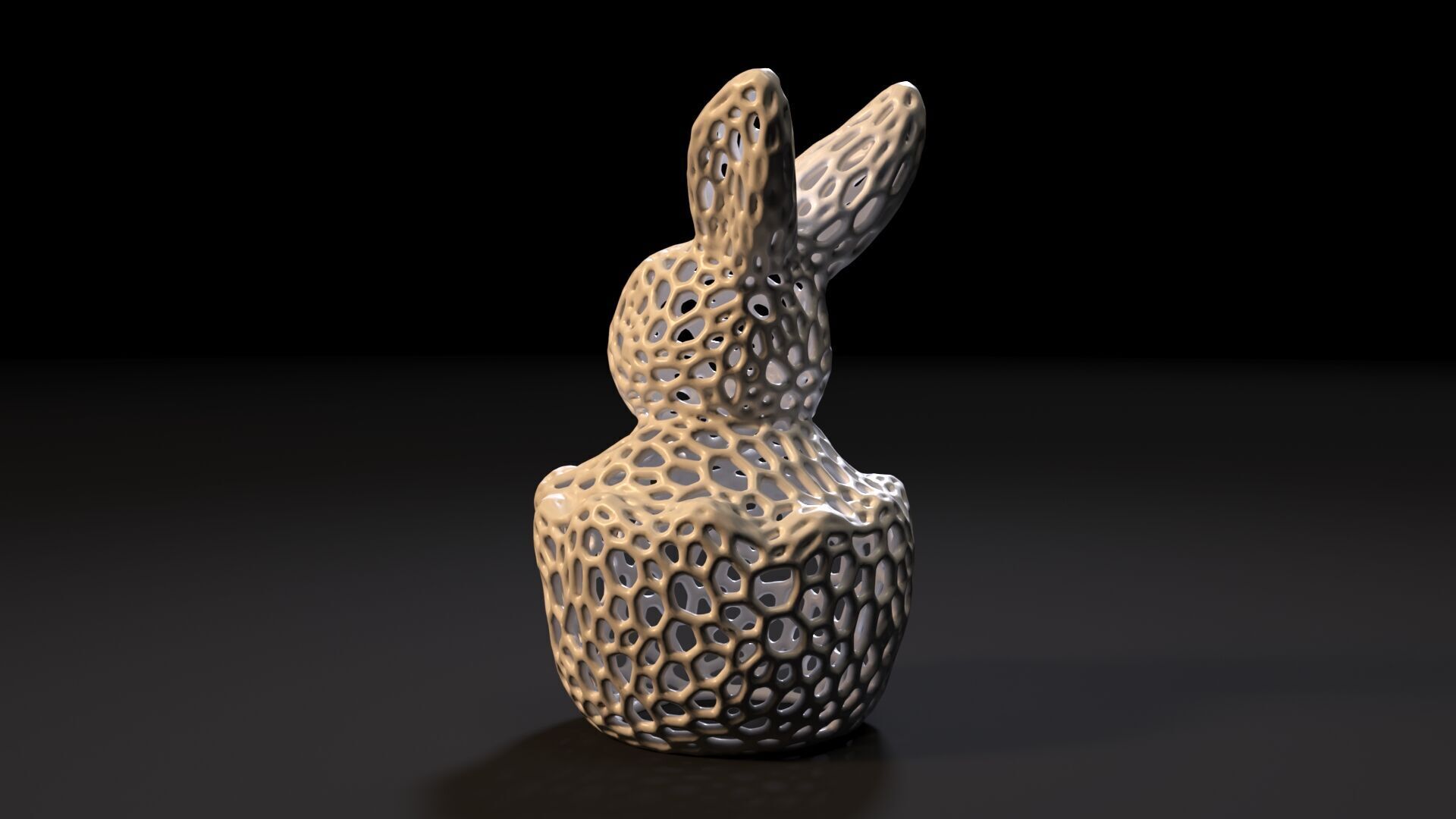 Rabbit voronoi 3D print model_2