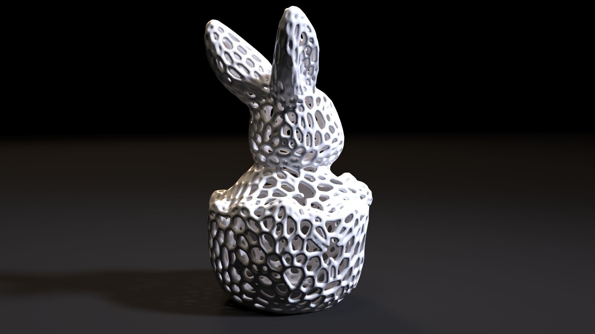 Rabbit voronoi 3D print model_4