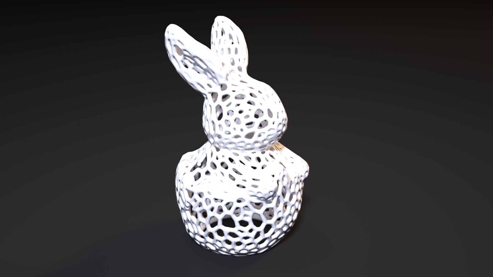 Rabbit voronoi 3D print model_6