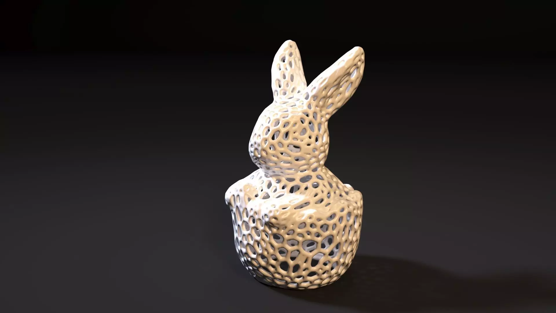 Rabbit voronoi 3D print model_0