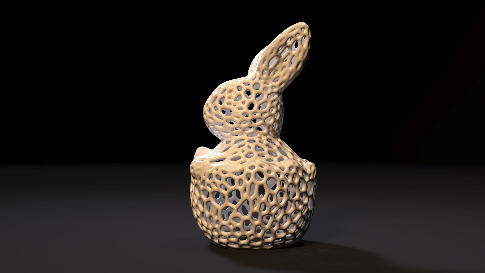 Rabbit voronoi 3D print model_1