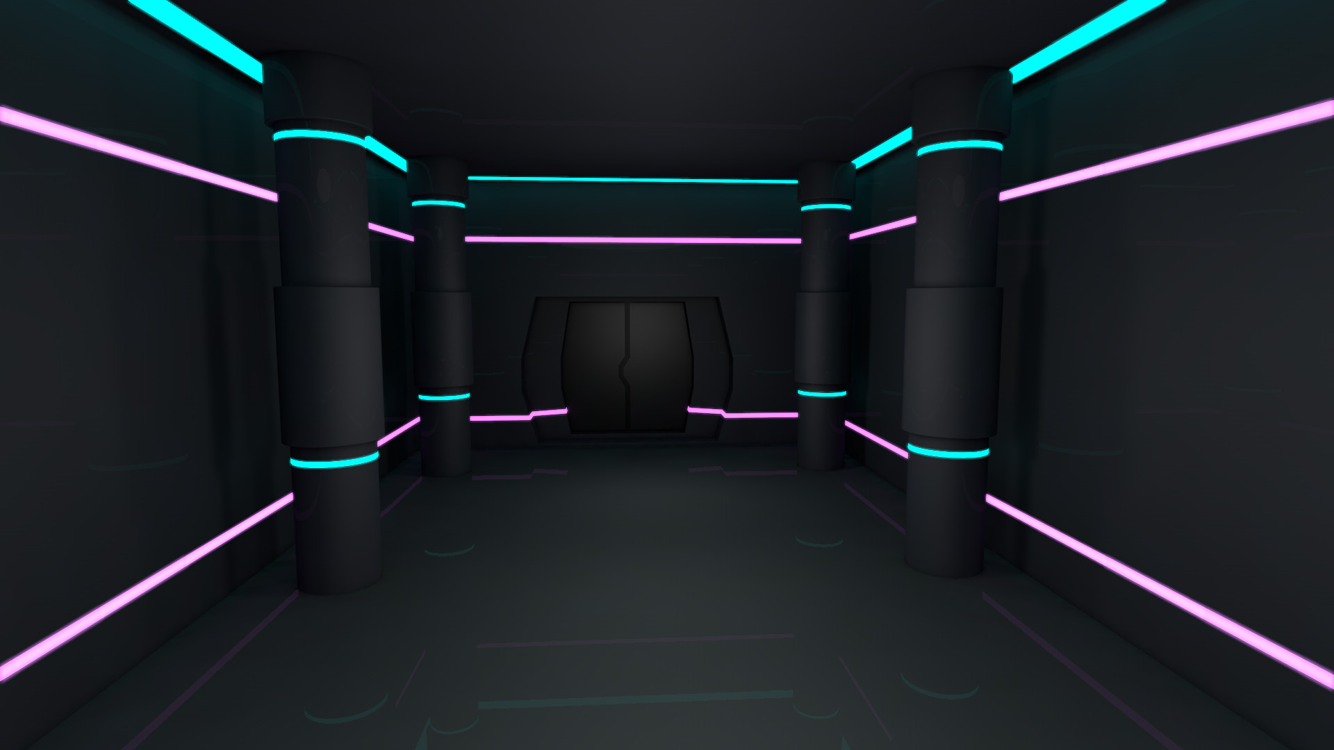Sci Fi Room Low-poly 3D model_7