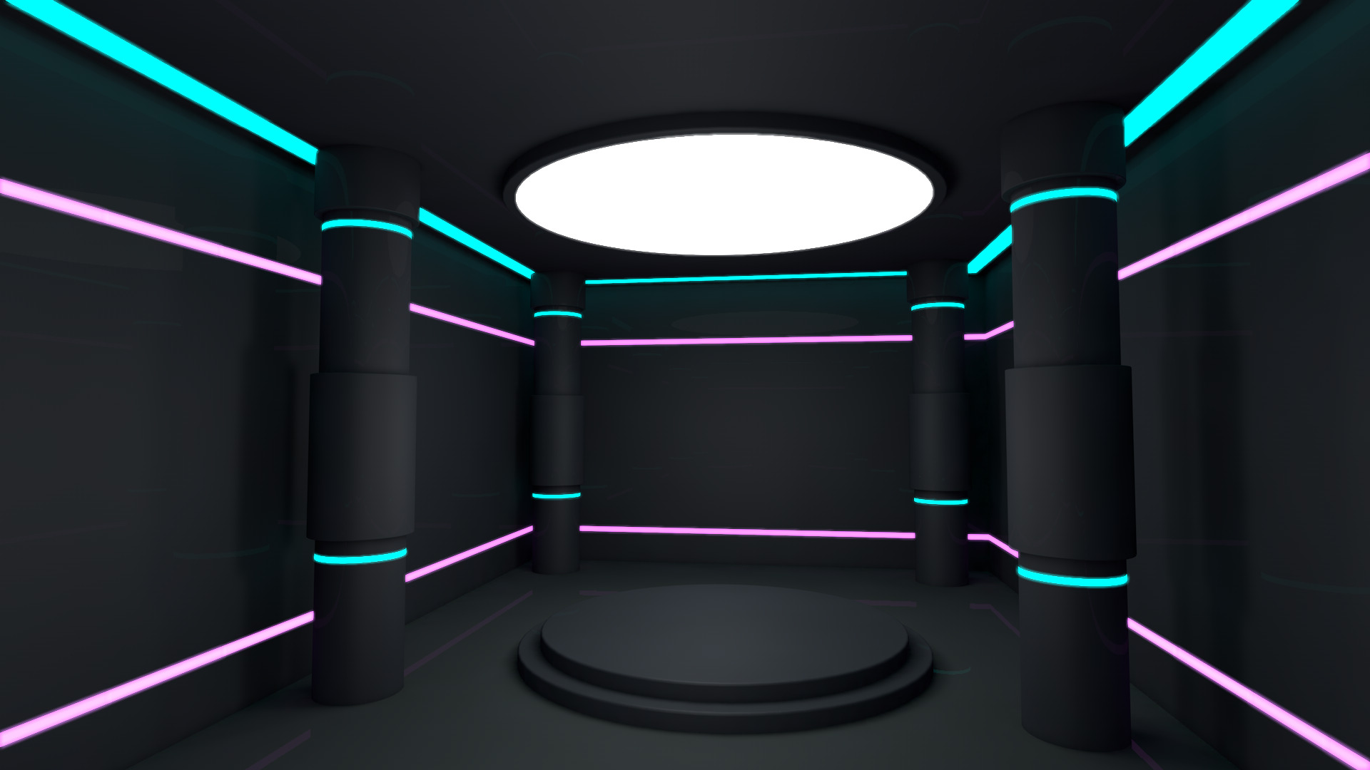 Sci Fi Room Low-poly 3D model_4