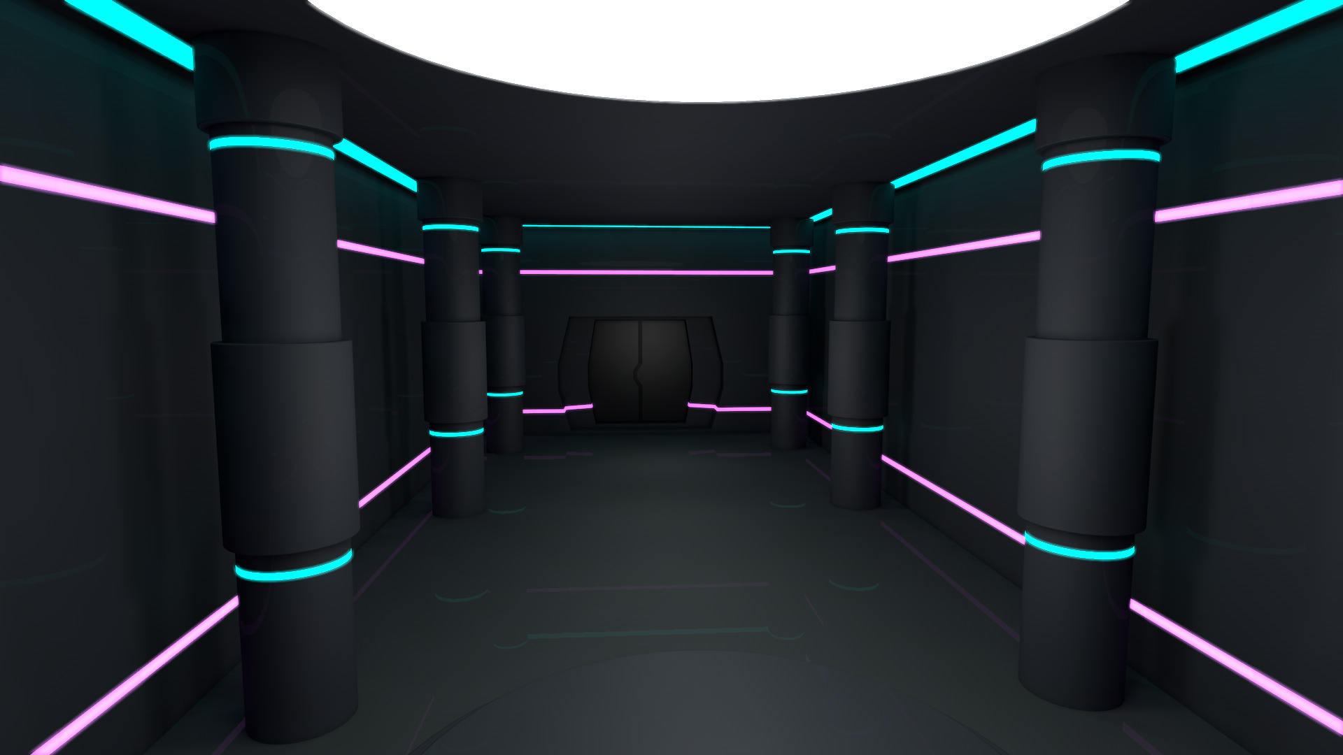 Sci Fi Room Low-poly 3D model_6