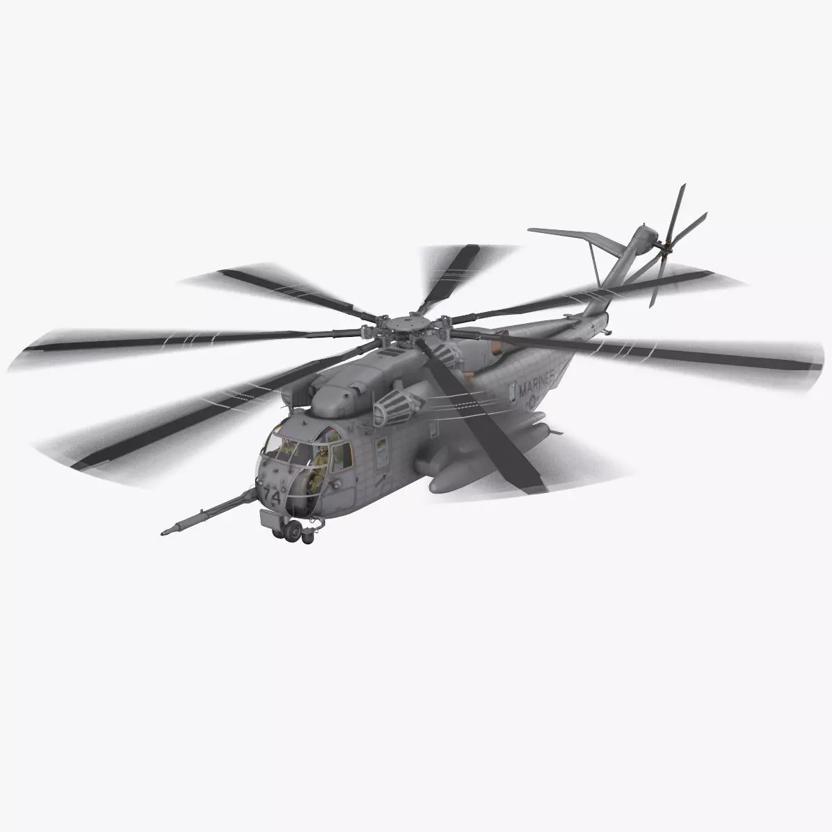 CH-53E Super Stallion US Marines Complex Animation Low-poly 3D model_0