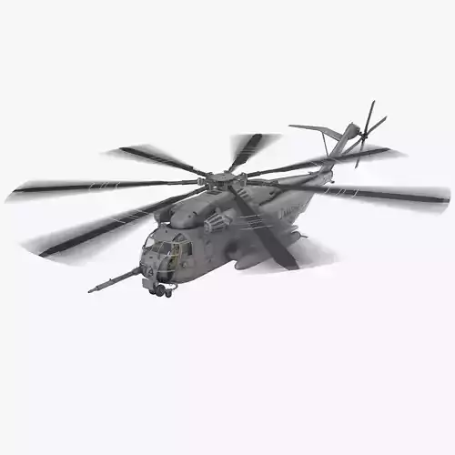 CH-53E Super Stallion US Marines Complex Animation Low-poly 3D model