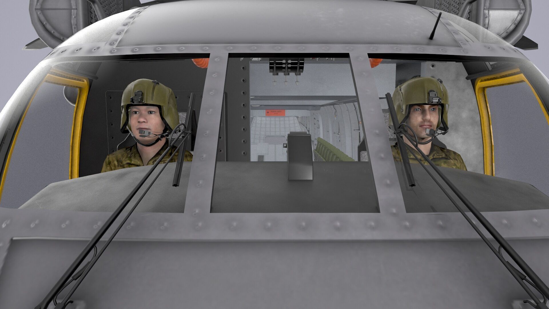 CH-53E Super Stallion US Marines Complex Animation Low-poly 3D model_20