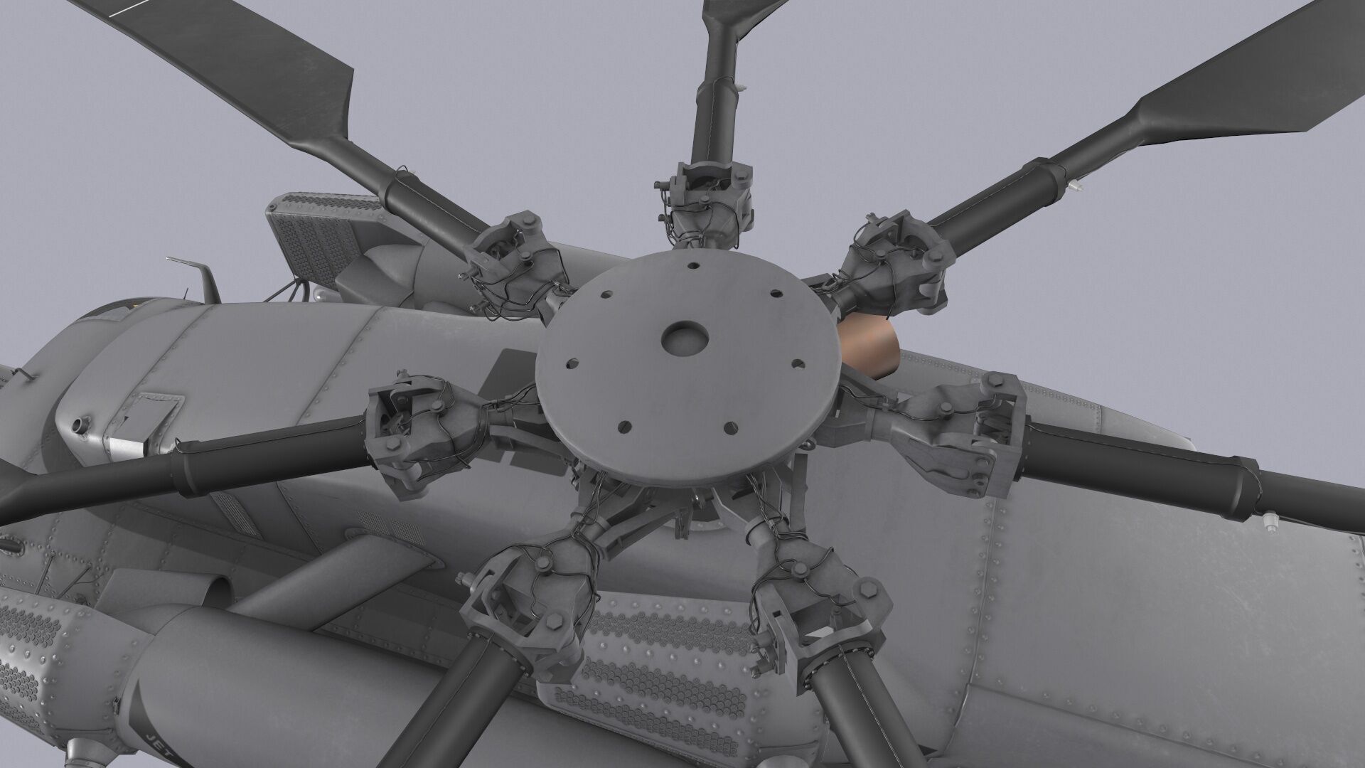 CH-53E Super Stallion US Marines Complex Animation Low-poly 3D model_14