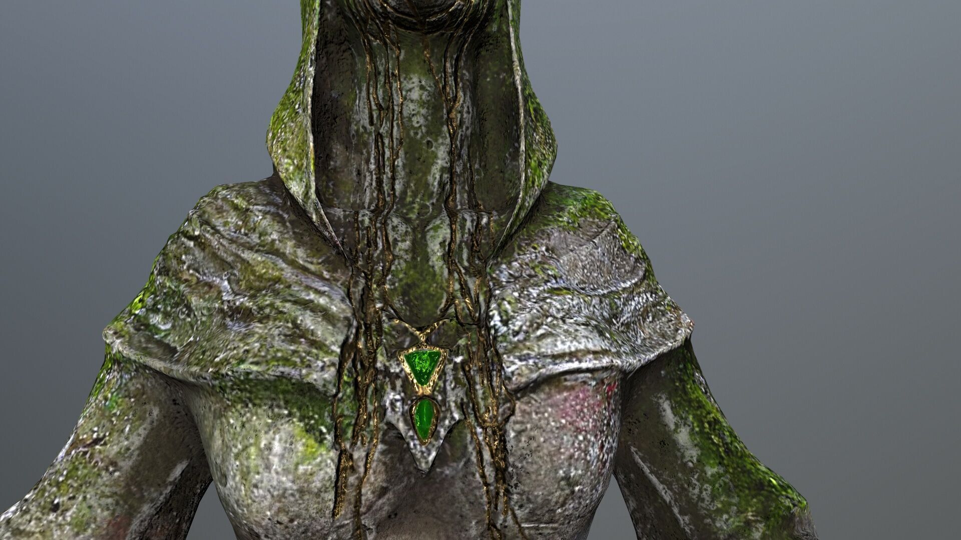 angel fountain Low-poly 3D model_8