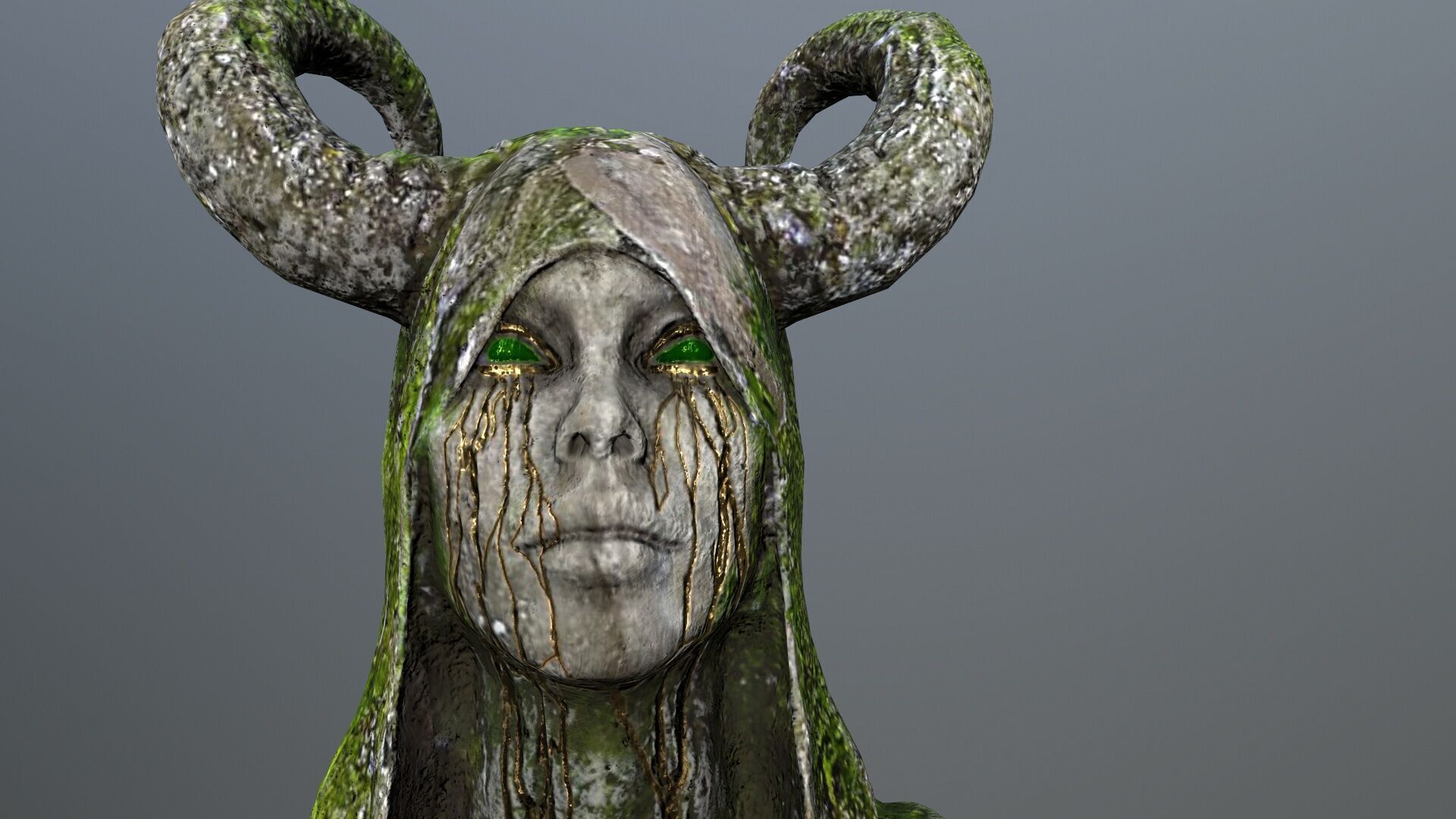 angel fountain Low-poly 3D model_6