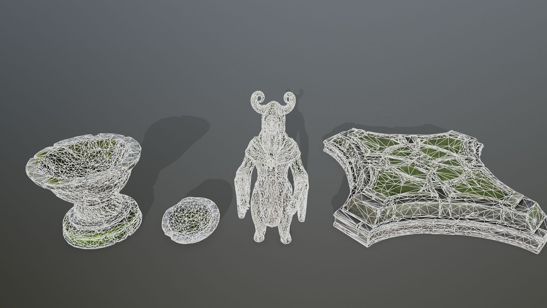 angel fountain Low-poly 3D model_18