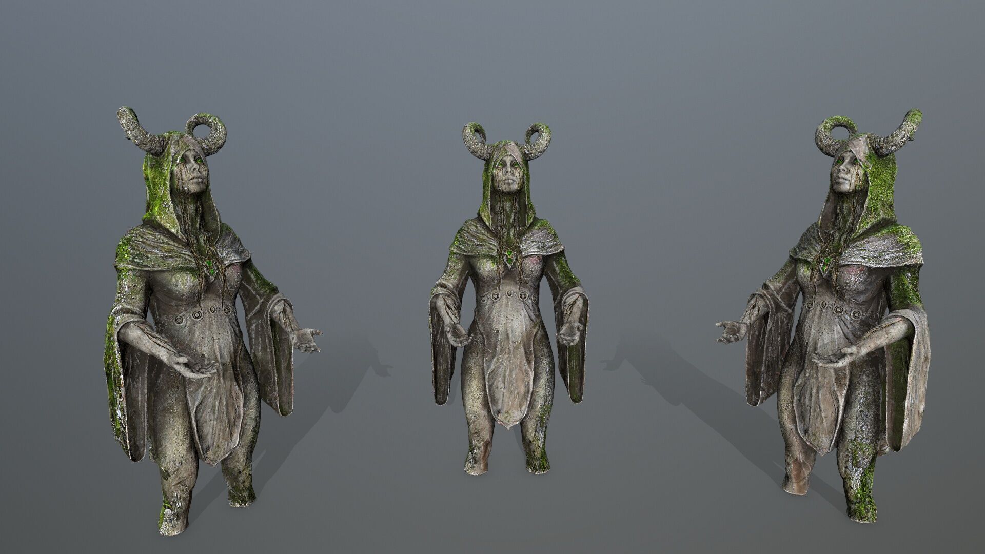 angel fountain Low-poly 3D model_2