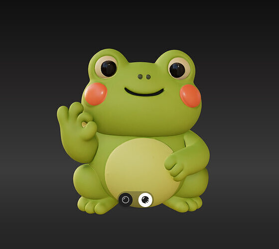 Funny Frog Keychain 3D print model