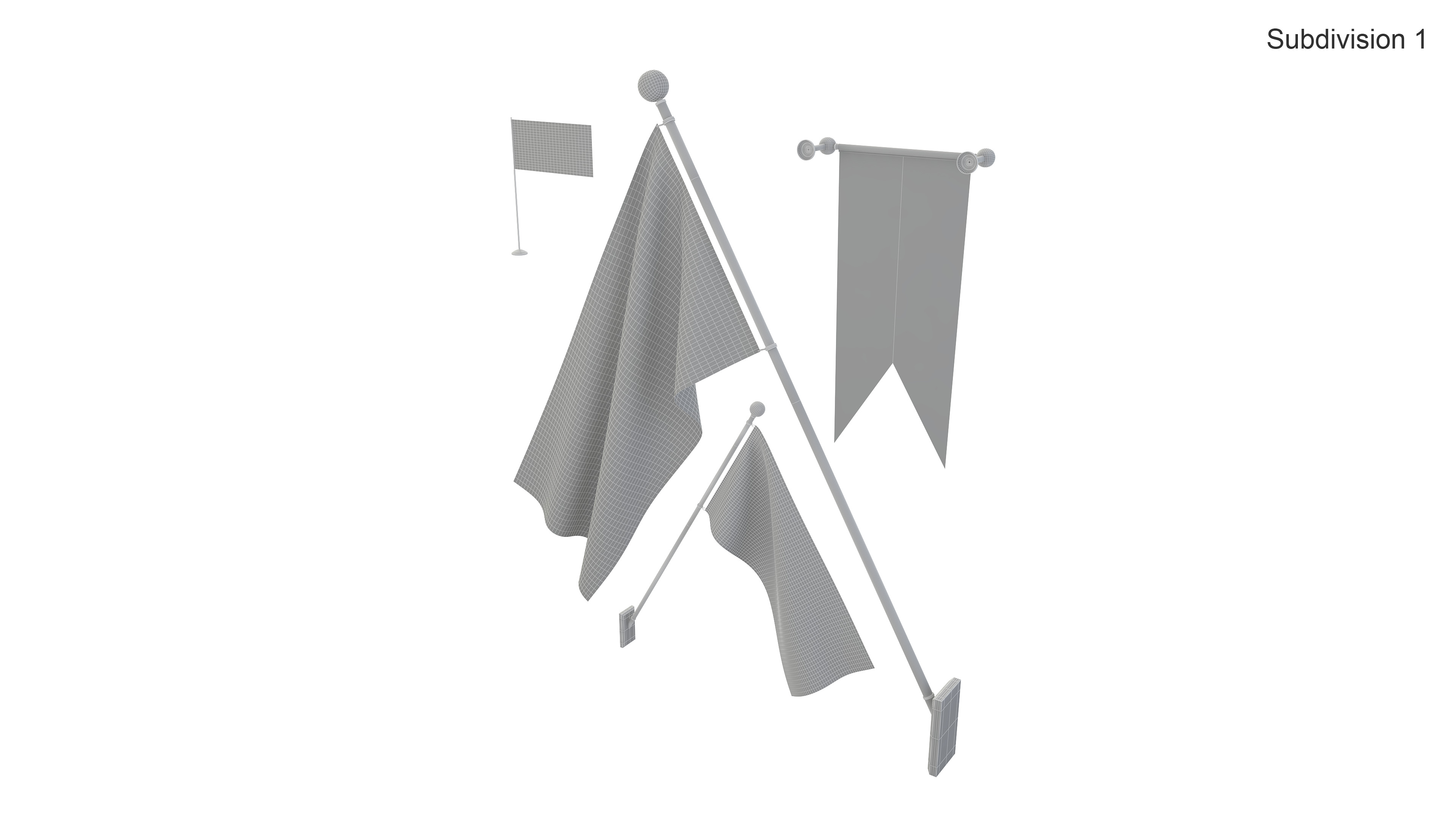 Flags of Poland 3D model_9