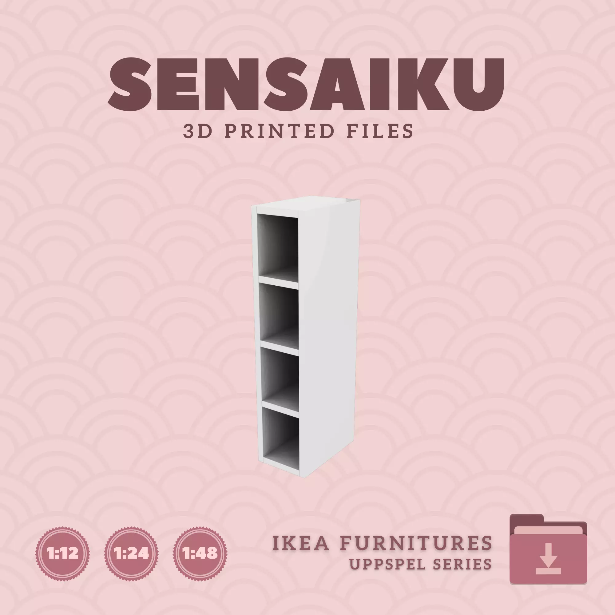 VADHOLMA Open Storage for Miniature Dollhouse - IKEA - 3D Print 3D print model