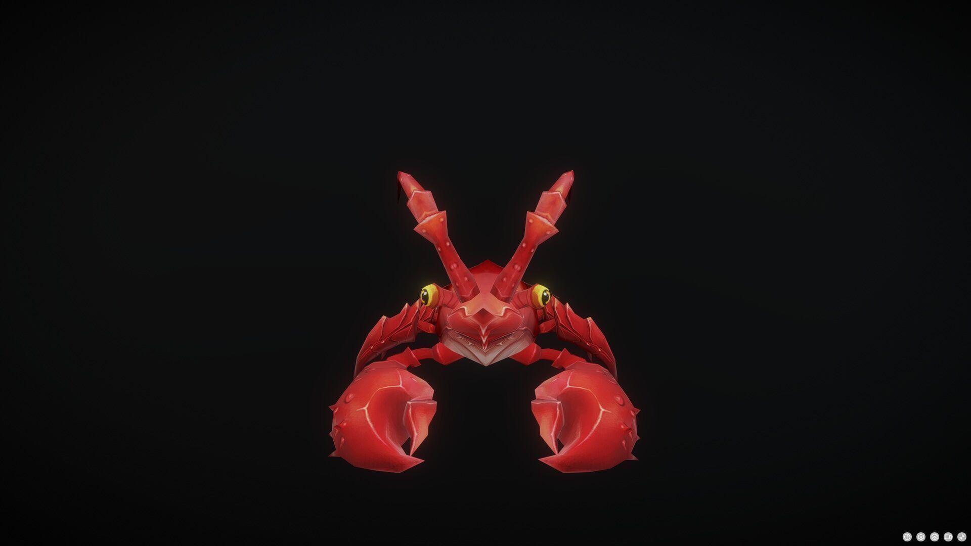 lobster complete animation Low-poly 3D model_3