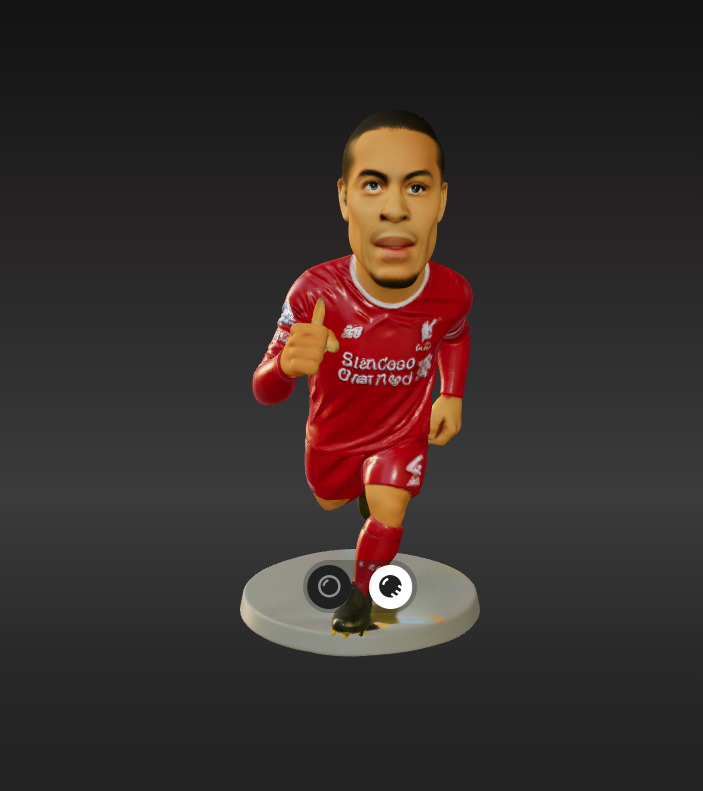 Virgil Van Dijk Mini Fut Series 3D print model_1
