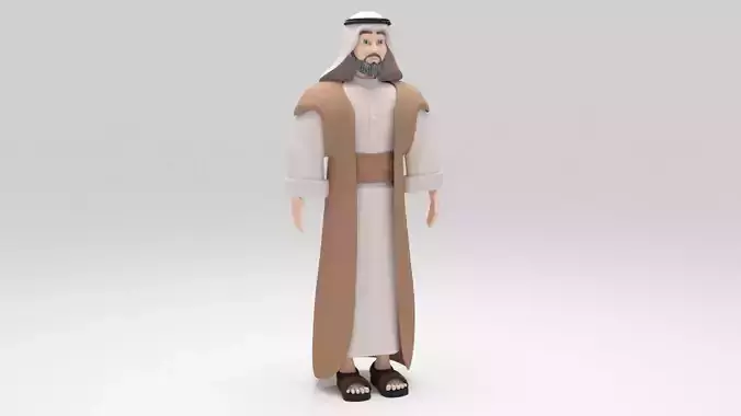 Character Ahmad Arabia people Rigged Lowpolys  