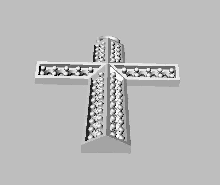 Diamond Cross Pendant 3D print model_18
