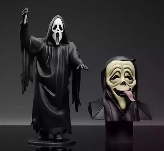 Scream figure and Bust 10 CM  CUTTED  action figure