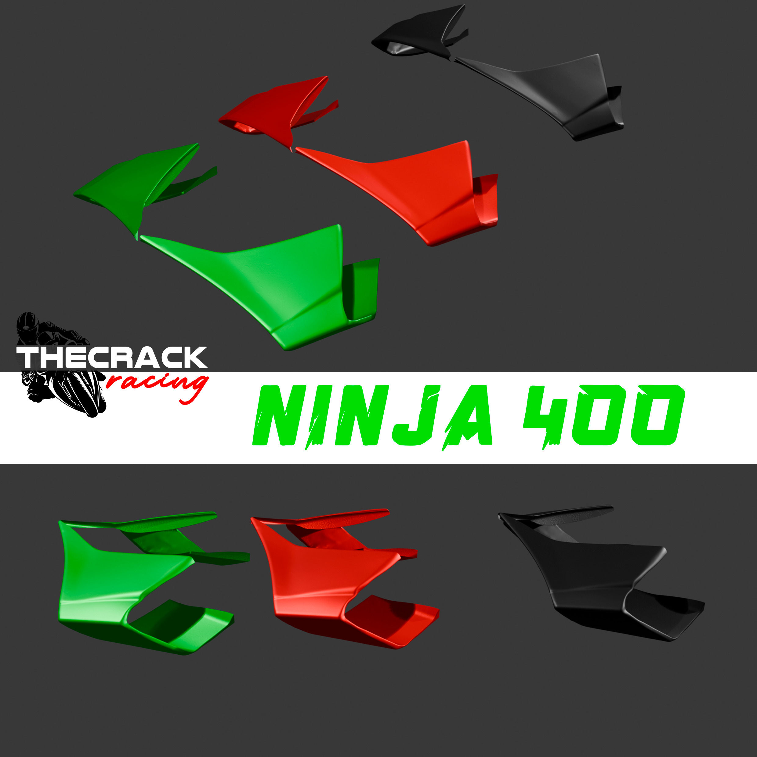 WINGLET SPOILER FOR KAWASAKI NINJA 400 3D print model_5