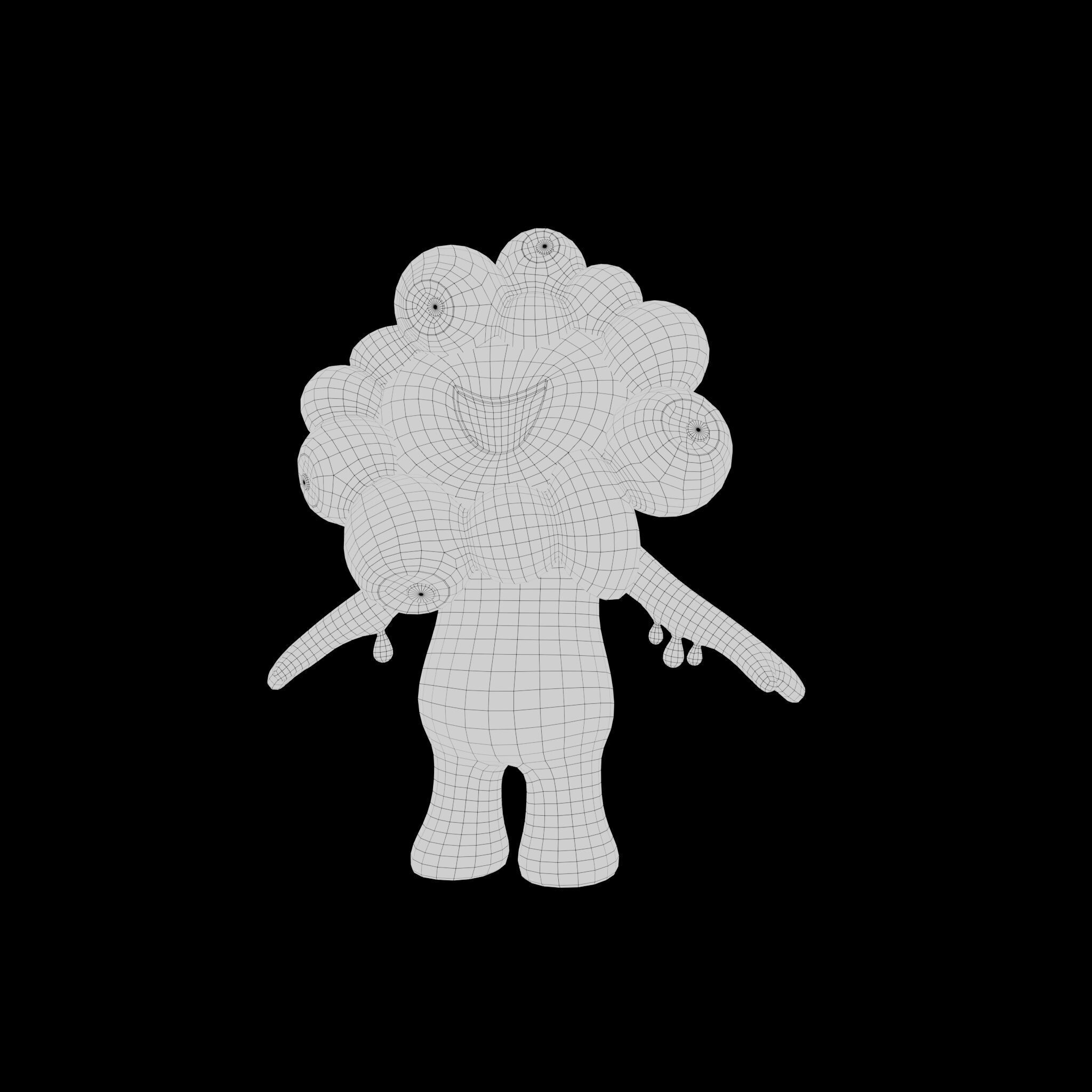 Expo 2025 Myaku Mascot Rigged 3D model_9