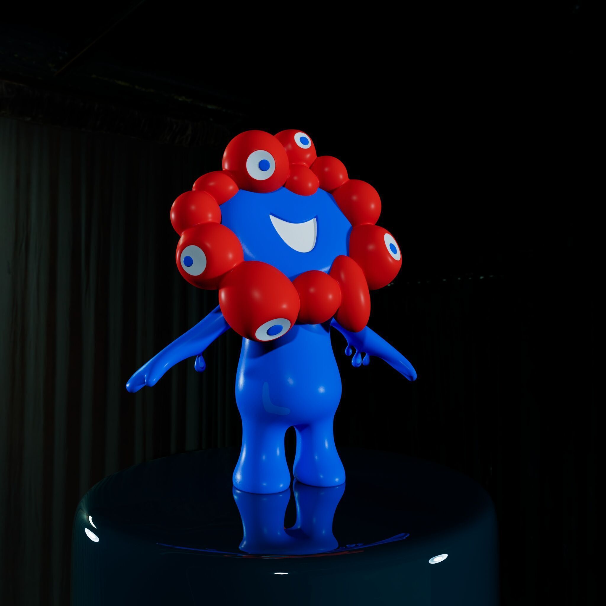 Expo 2025 Myaku Mascot Rigged 3D model_3